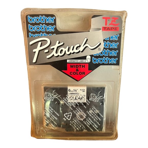 Brother Other - Brother P-Touch TZ Black Ink Laminated White Tape 1/4" X 26.2 ft TZ111